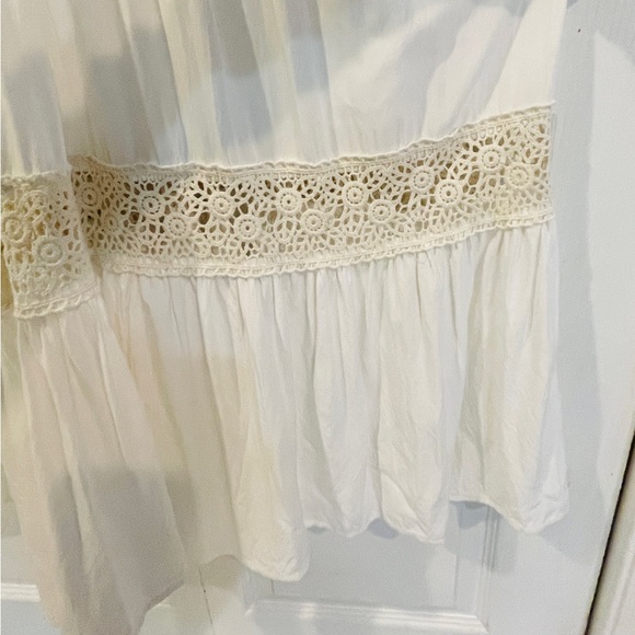 Solitaire Swim Long White and Beige Crochet Dress - Picture 7 of 11